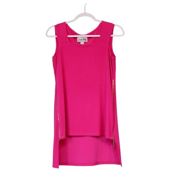 Joseph Ribkoff Tunic Blouse Size 6 Sleeveless Fuschia Career Business Workwear - Picture 1 of 11